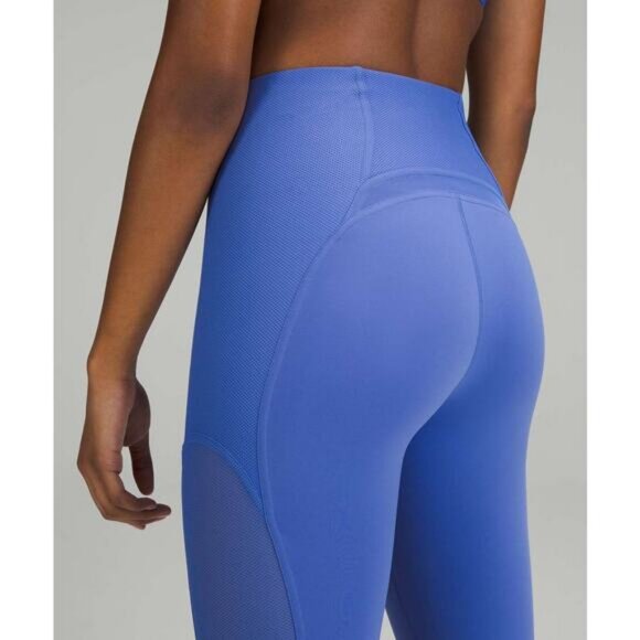 NWT LULULEMON Everlux Mesh Super-High-Rise Training Crop 21" Sz 2 Wild Indigo - Picture 5 of 11